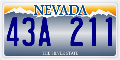 NV license plate 43A211