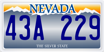 NV license plate 43A229