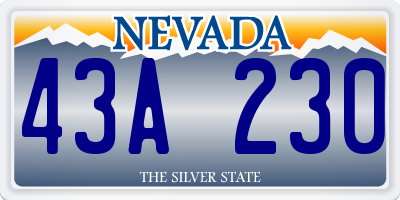 NV license plate 43A230