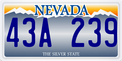 NV license plate 43A239