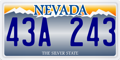 NV license plate 43A243