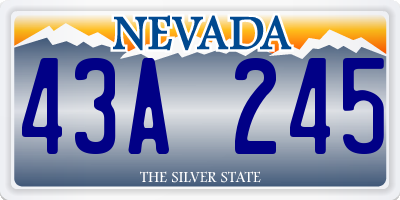 NV license plate 43A245