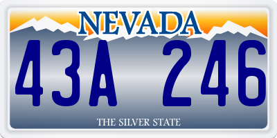 NV license plate 43A246