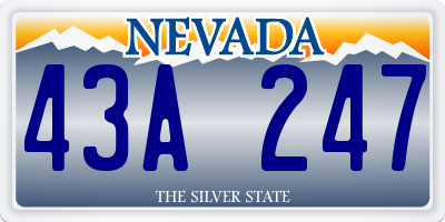 NV license plate 43A247
