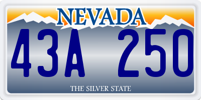 NV license plate 43A250