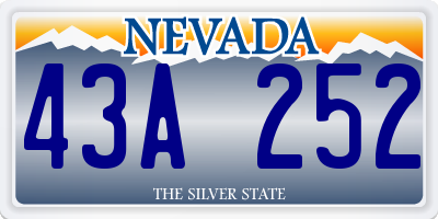 NV license plate 43A252