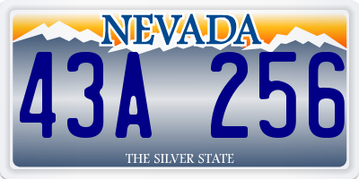 NV license plate 43A256