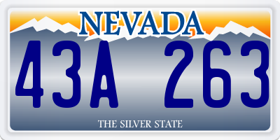 NV license plate 43A263