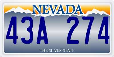 NV license plate 43A274