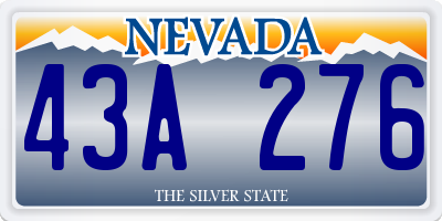 NV license plate 43A276