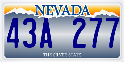 NV license plate 43A277