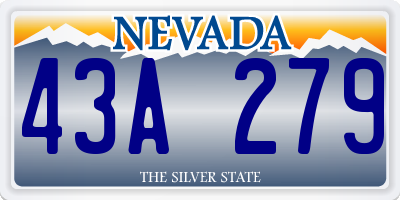 NV license plate 43A279