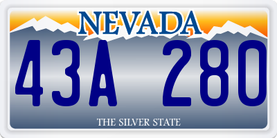 NV license plate 43A280