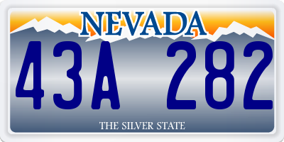 NV license plate 43A282