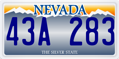 NV license plate 43A283