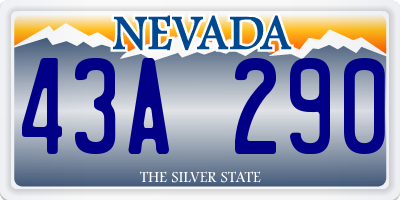 NV license plate 43A290