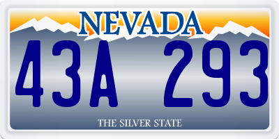 NV license plate 43A293