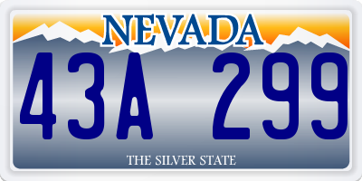 NV license plate 43A299