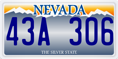 NV license plate 43A306