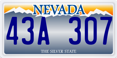 NV license plate 43A307