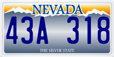 NV license plate 43A318