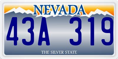 NV license plate 43A319