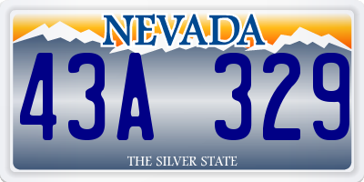 NV license plate 43A329