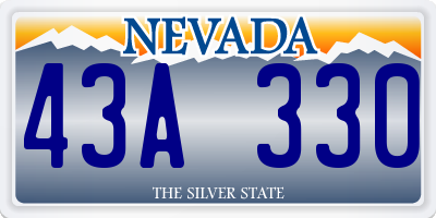 NV license plate 43A330