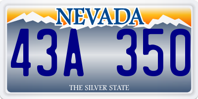 NV license plate 43A350