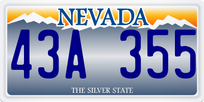 NV license plate 43A355
