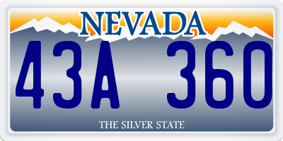 NV license plate 43A360