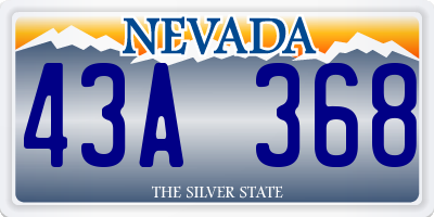 NV license plate 43A368