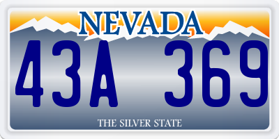 NV license plate 43A369