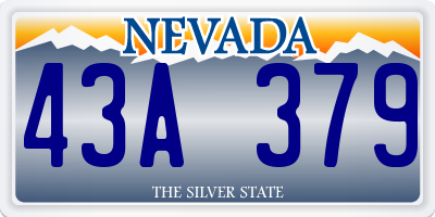 NV license plate 43A379