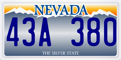 NV license plate 43A380