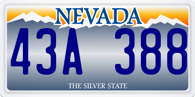 NV license plate 43A388