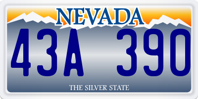 NV license plate 43A390