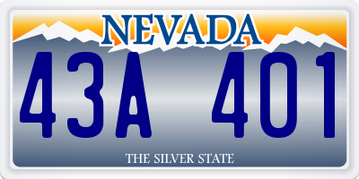 NV license plate 43A401