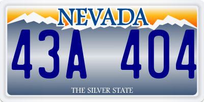 NV license plate 43A404