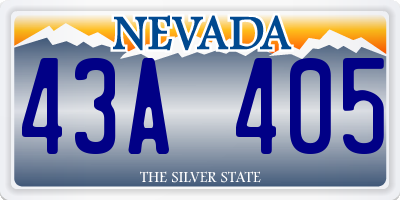 NV license plate 43A405