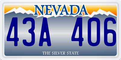 NV license plate 43A406