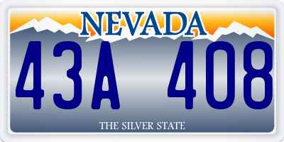 NV license plate 43A408