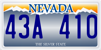 NV license plate 43A410