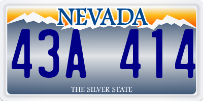 NV license plate 43A414