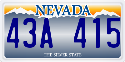 NV license plate 43A415