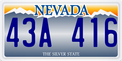 NV license plate 43A416