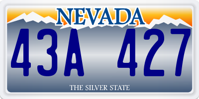 NV license plate 43A427