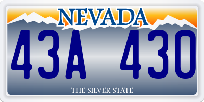 NV license plate 43A430