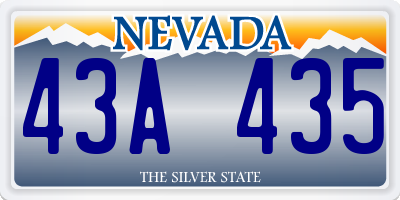 NV license plate 43A435