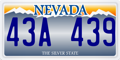 NV license plate 43A439